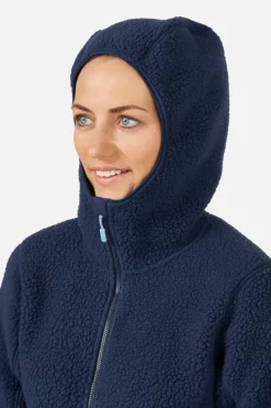Polaire à capuche Shearling pour femme