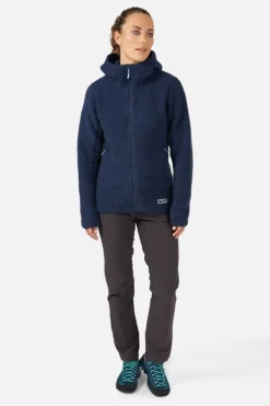 Polaire à capuche Shearling pour femme