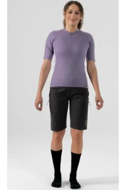 T-shirt de vélo Cindercrino ½ zip pour femme